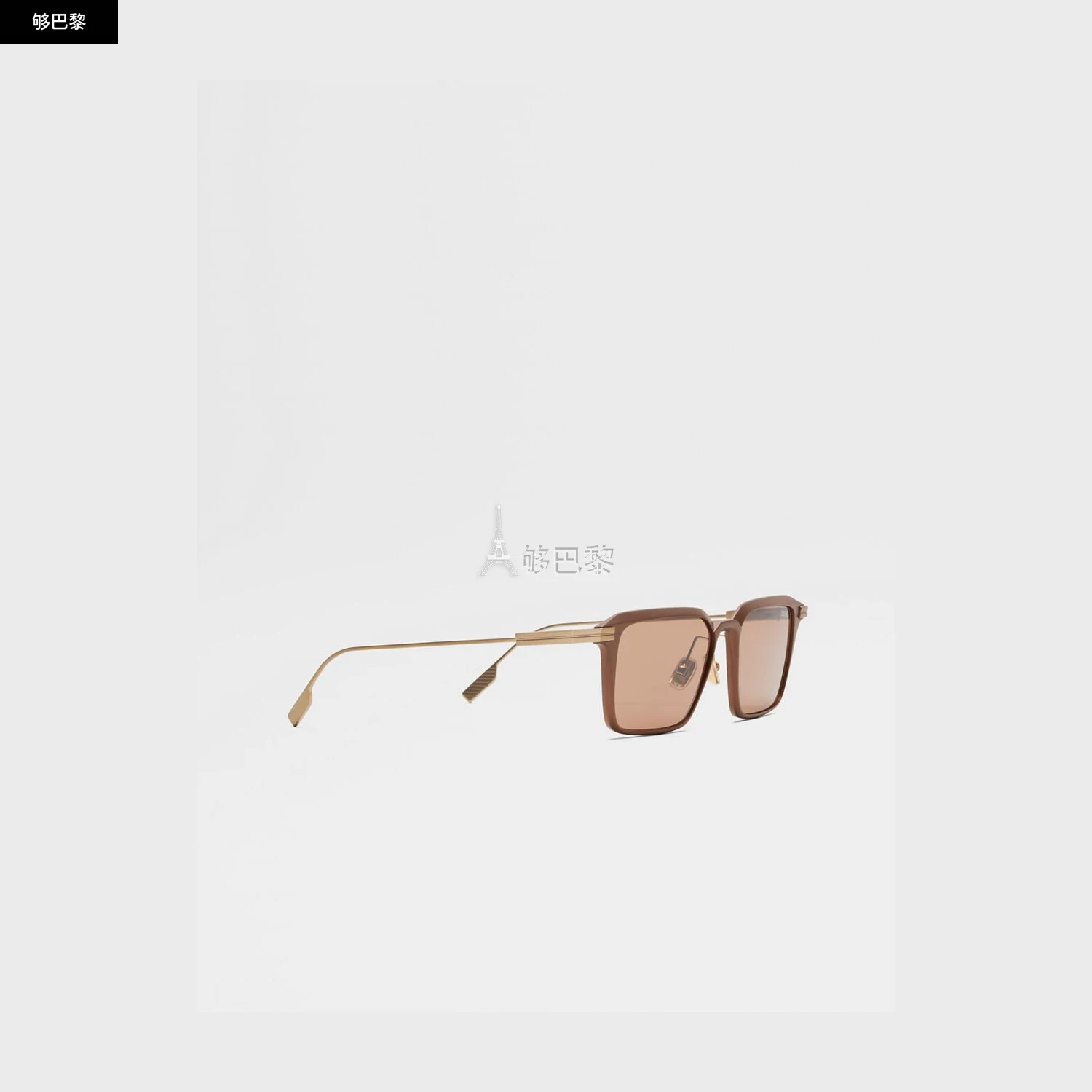 商品Zegna|【预售】 杰尼亚 25春夏 男士 太阳眼镜 Dark Brown Aluminum and Metal Sunglasses EZ0273H-5537E,价格¥5002,第5张图片详细描述