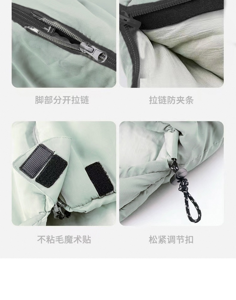 商品[国内直发] OLYMMONS|露营睡袋户外野营信封式带帽睡袋成人防潮贴身恒温透气加厚MS816,价格¥155,第19张图片详细描述