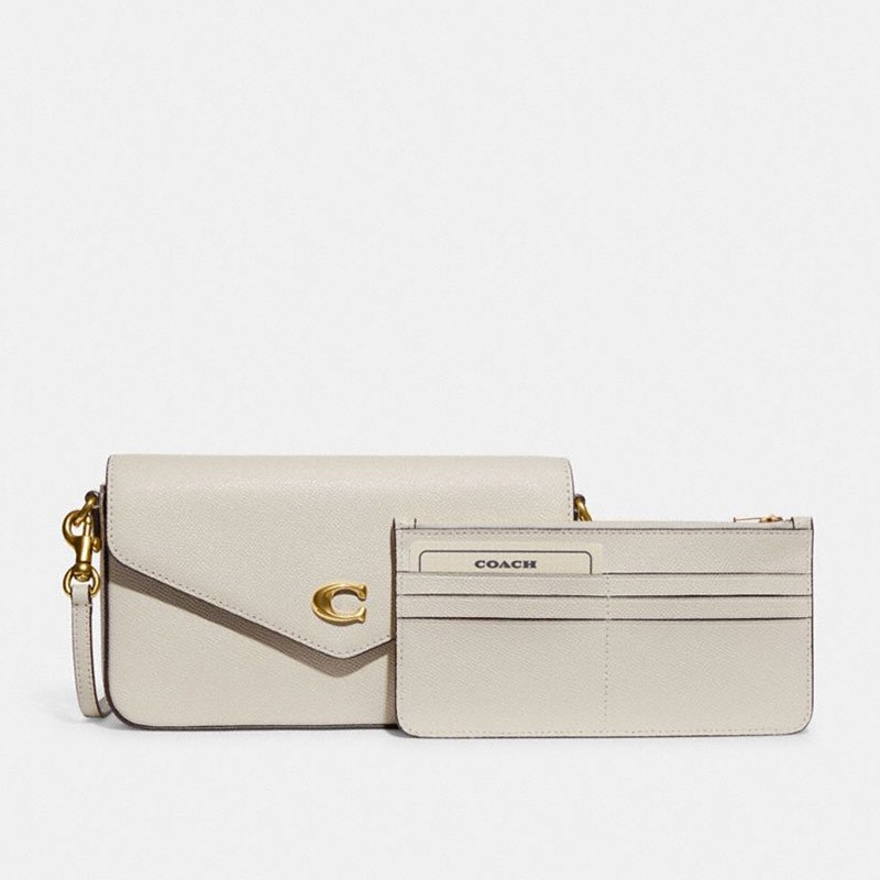 商品[国内直发] Coach|【清仓价】蔻驰女士白色皮革信封包单肩斜挎包 C8439 B4/HA,价格¥1108,第3张图片详细描述