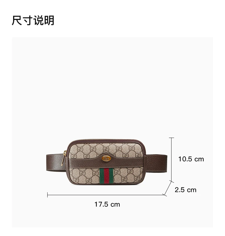 商品Gucci|GUCCI 棕色女士腰包 519308-96IWS-8745,价格¥4216,第3张图片详细描述