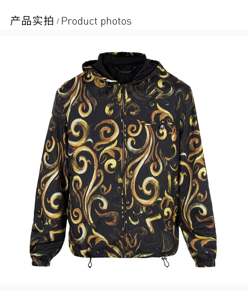 商品[国内直发] Versace|VERSACE 印花男士夹克 A73034-A219466-A732,价格¥7907,第4张图片详细描述