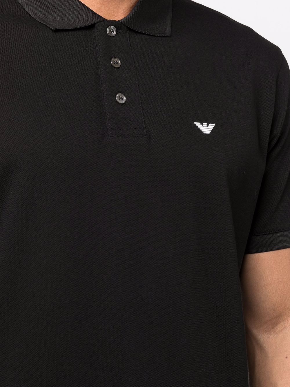 商品Emporio Armani|EMPORIO ARMANI 男士黑色POLO衫 8N1FQ2-1JTKZ-0999,价格¥586,第4张图片详细描述