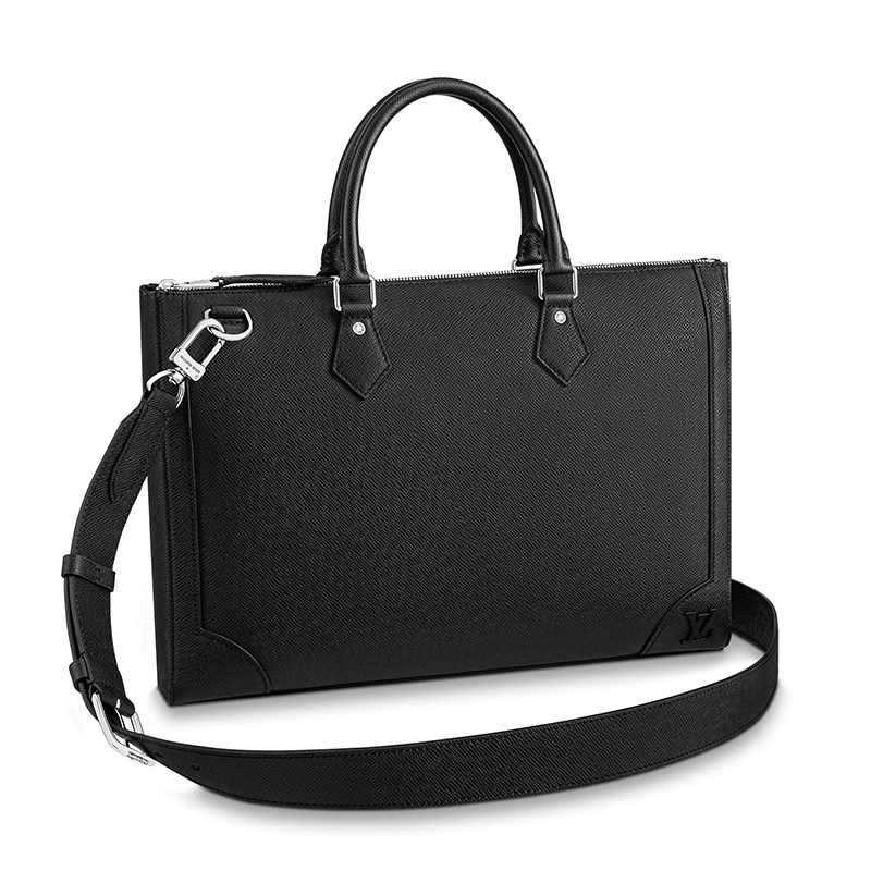 商品Louis Vuitton|预售十天 Louis Vuitton/路易威登 22春夏新款SLIM系列 男士黑色牛皮革银扣配可拆卸肩带单肩斜挎手提公文包M30810,价格¥21700,第2张图片详细描述