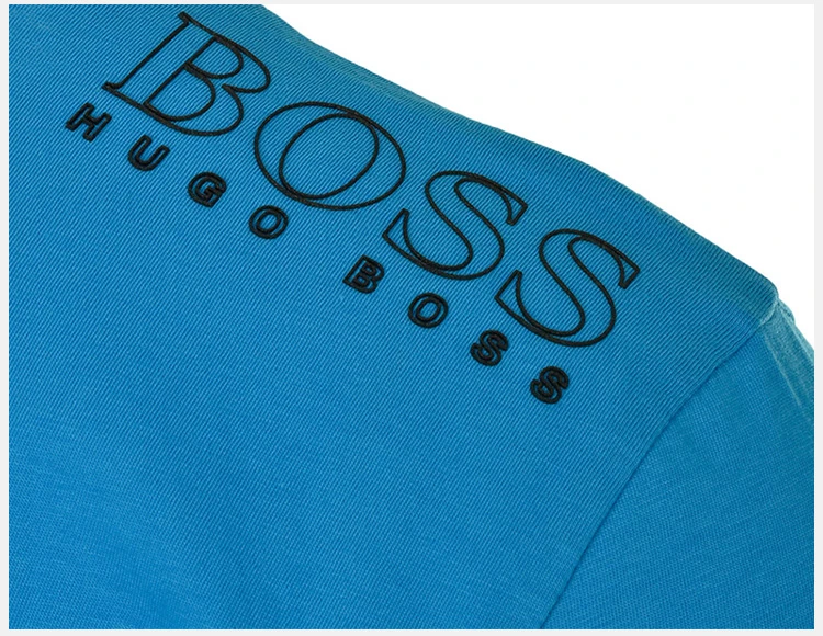商品Hugo Boss|Hugo Boss 雨果博斯 男士宝蓝色纯色款棉质短袖T恤 TEE-181-6415-489,价格¥460,第8张图片详细描述
