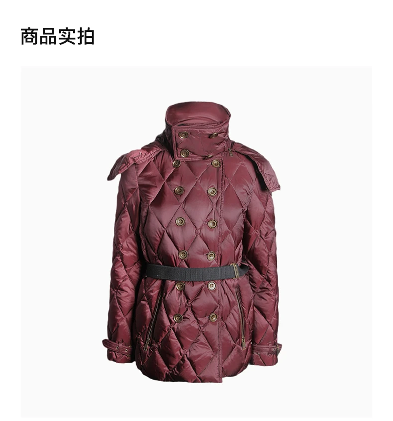 商品[国内直发] Burberry|BURBERRY 砖红色女士羽绒服 3933552,价格¥7798,第3张图片详细描述