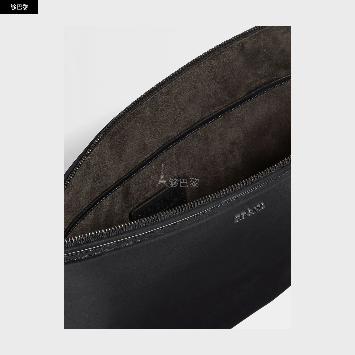 商品Zegna|【预售】 杰尼亚 25春夏 男士 手拿包 Black Leather Portfolio LHGRN-C2275Z-NER,价格¥15138,第6张图片详细描述