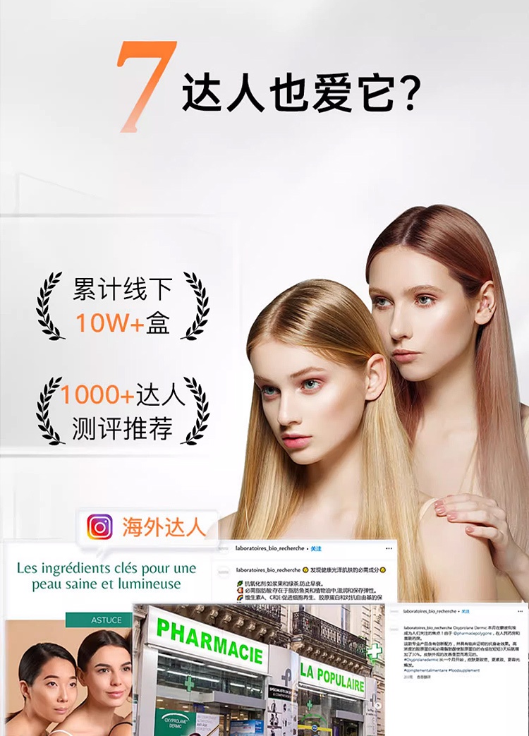 商品Bio Recherche|碧露研亮白内服全身内调胶囊 30粒 皮肤提亮改善暗沉,价格¥354,第12张图片详细描述