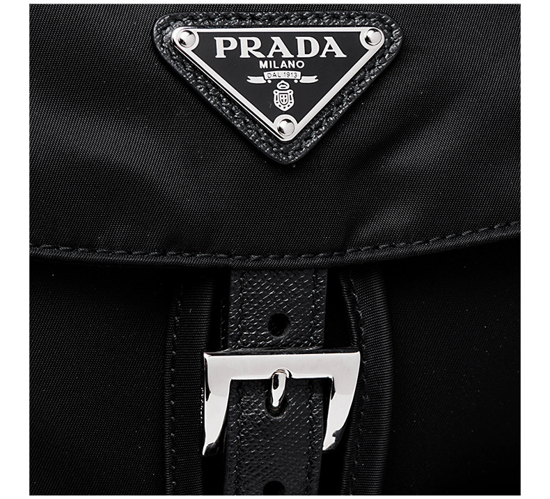 商品[国内直发] Prada|PRADA 女士黑色尼龙双肩包 1BZ677-RV44-OOO-F0002,价格¥9994,第6张图片详细描述