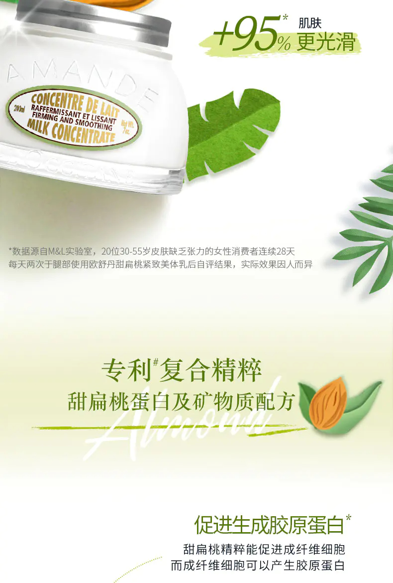 商品L'Occitane|欧舒丹甜扁桃杏仁身体乳200ml【香港直邮】,价格¥295,第3张图片详细描述