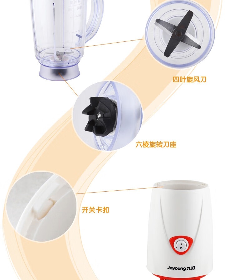商品[国内直发] Joyoung|九阳（Joyoung）多功能家用 304不锈钢 自动清洗料理机JYL-C01S,价格¥185,第4张图片详细描述