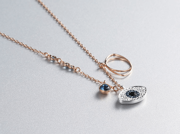 商品Swarovski|SWAROVSKI 施华洛世奇 恶魔之眼项链锁骨链 女吊坠生日礼物女生5172560 ,价格¥505,第6张图片详细描述