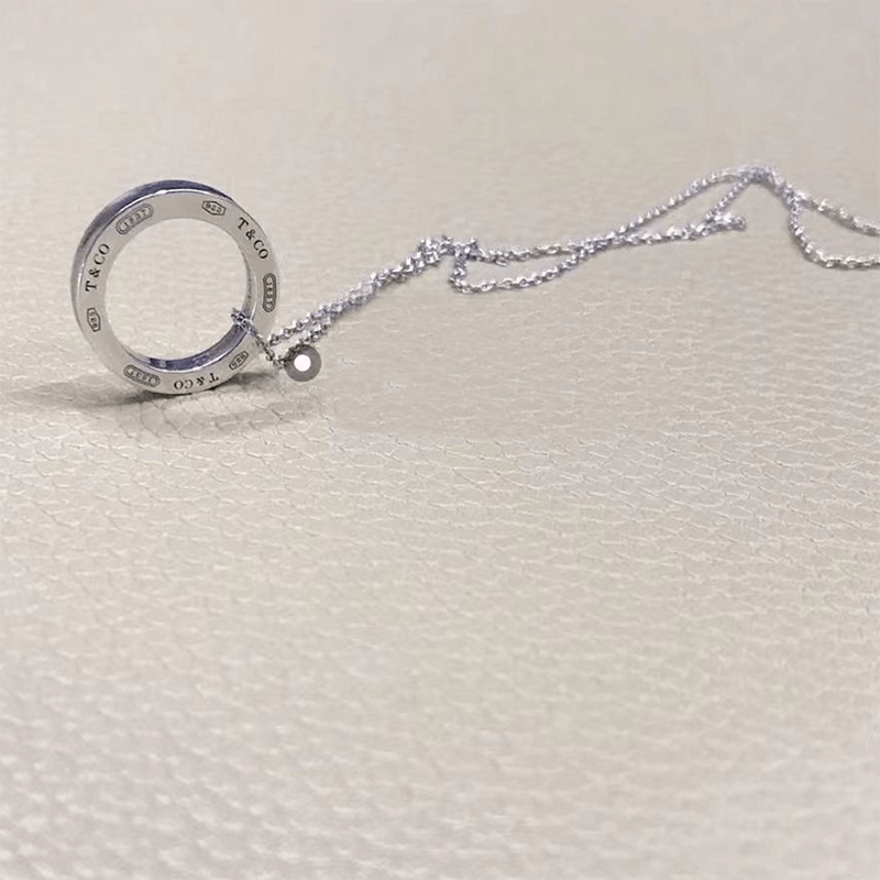 商品[国内直发] Tiffany & Co.|TIFFANY&CO.蒂芙尼女士项链925银1837圈形单环项链,价格¥1987,第3张图片详细描述