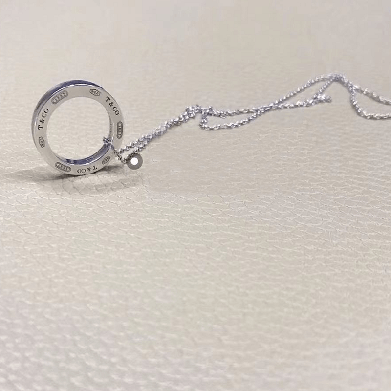 商品[国内直发] Tiffany & Co.|TIFFANY&CO.蒂芙尼女士项链925银1837圈形单环项链,价格¥1985,第3张图片详细描述