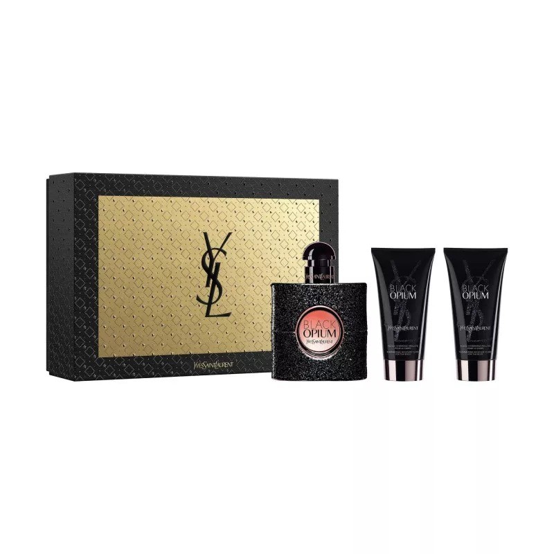 商品Yves Saint Laurent|圣罗兰黑鸦片圣诞限量套装 浓香水50ml+身体乳50mlx2,价格¥640,第2张图片详细描述