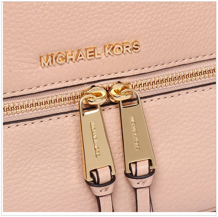 商品Michael Kors|Michael Kors 迈克高仕 女士RHEA ZIP系列裸色皮革荔枝纹中号双肩背包 30S5GEZB1L-OYSTER,价格¥1728,第7张图片详细描述