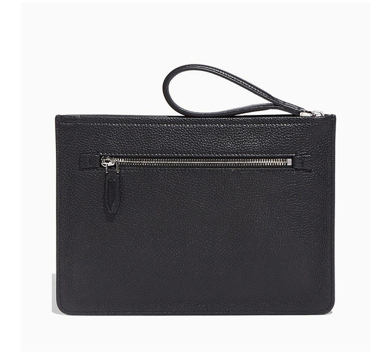 商品Salvatore Ferragamo|Salvatore Ferragamo 菲拉格慕 男士黑色拉链手拿包 24-A111-704475,价格¥2939,第4张图片详细描述