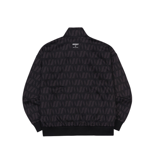 商品NERDY|【享贝家】（国内现货）NERDY 新款DNA Monogram Track Top训练外套运动夹克  男女同款 浅蓝色\紫色\粉红色\奶白色\黑色 PNES21KA21/黑色PNES21KA210106  G-QD,价格¥258,第4张图片详细描述