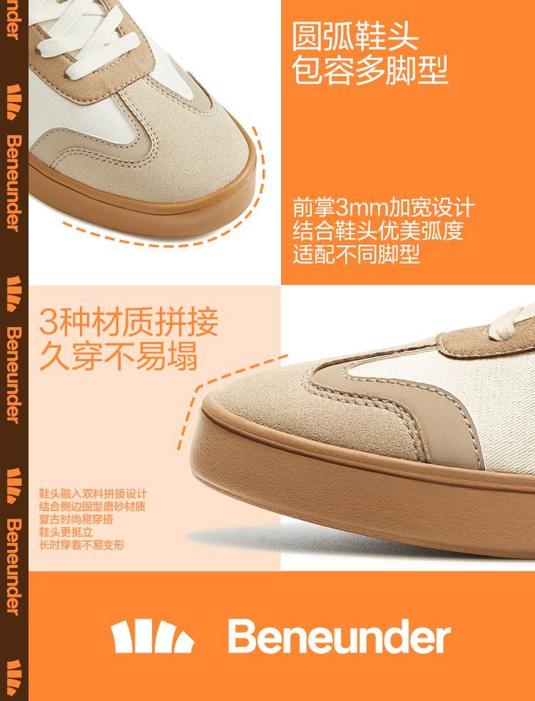 商品[国内直发] Beneunder|蕉下德训鞋女帆布鞋复古百搭舒适透气板鞋22春夏新款运动休闲鞋子,价格¥316,第6张图片详细描述