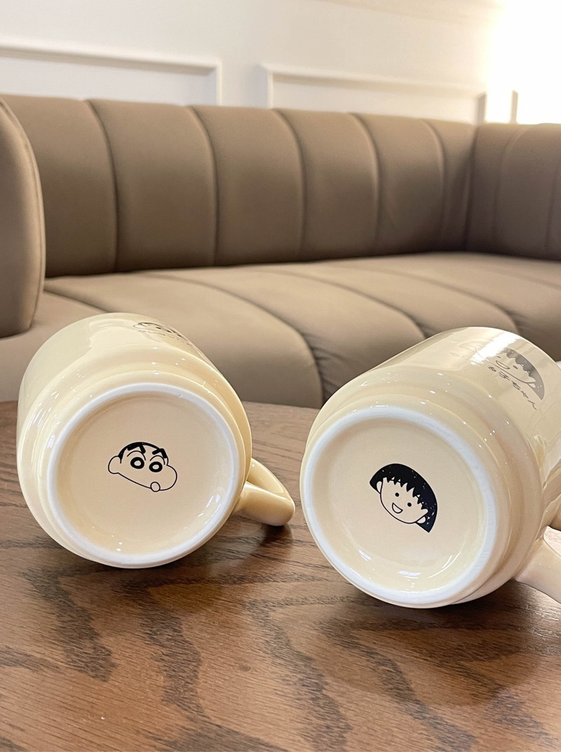 商品[国内直发] YeeCollene|可爱日系卡通陶瓷水杯ins高颜值下午茶马克杯情侣咖啡杯,价格¥67,第9张图片详细描述