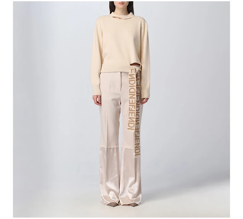 商品[国内直发] Fendi|FENDI 米色女士针织衫/毛衣 FZX969-ANJJ-F084J,价格¥6978,第5张图片详细描述