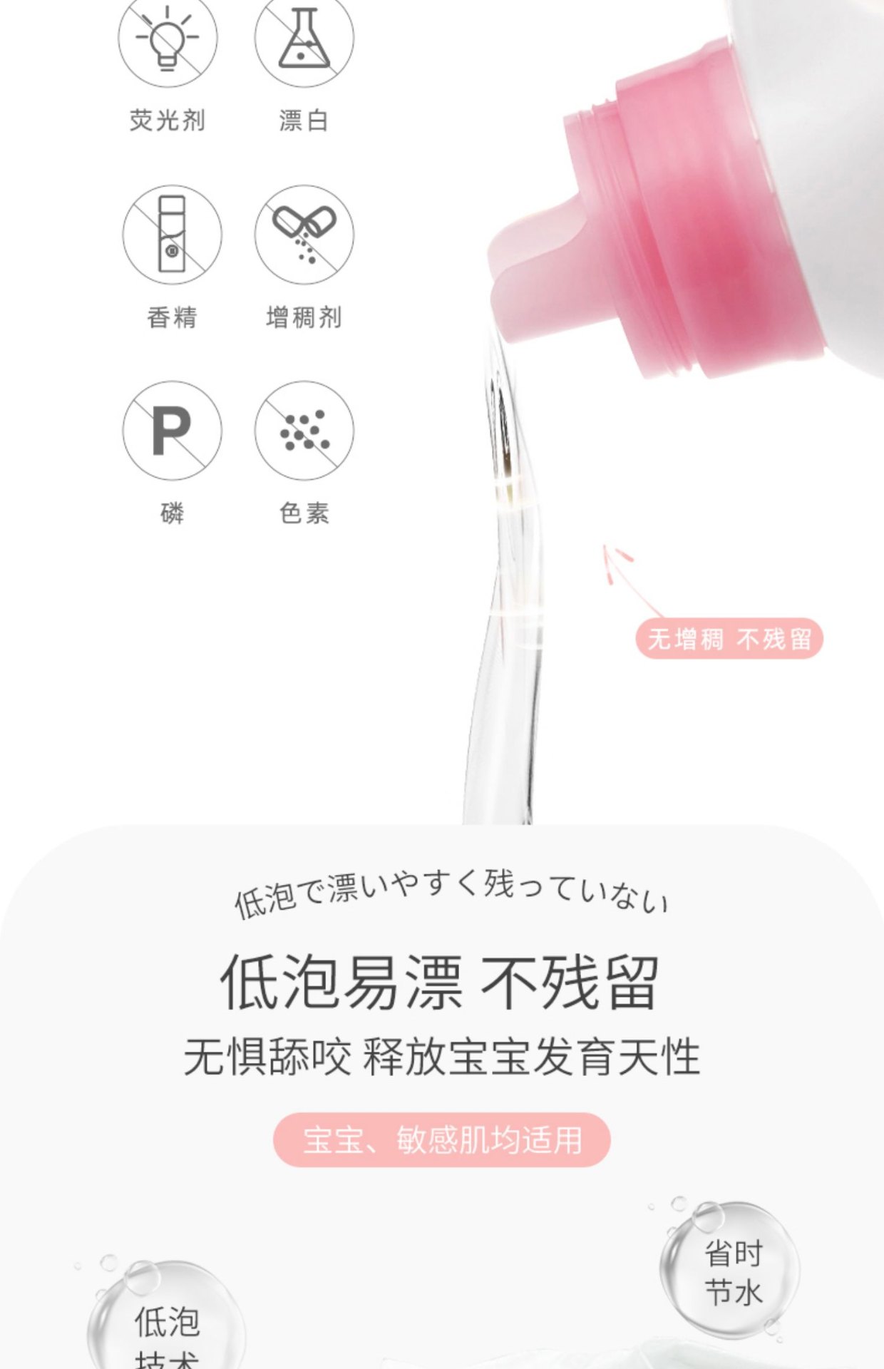 商品[国内直发] Pigeon|贝亲婴儿洗衣液儿童宝宝新生儿洗衣液清洁衣物清洗剂去污渍1.52L,价格¥111,第4张图片详细描述