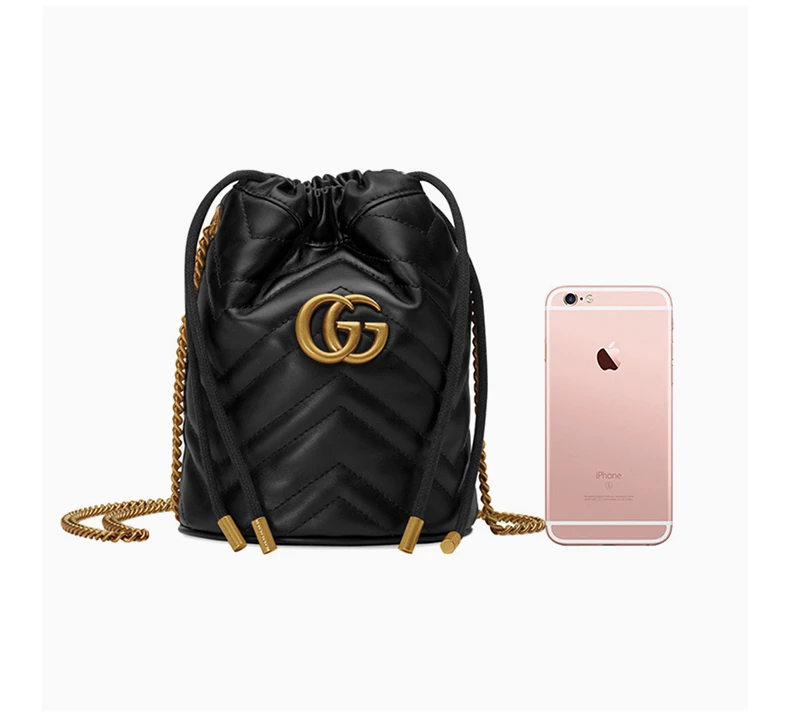 商品[国内直发] Gucci|GUCCI 黑色女士单肩包 575163-DTDRT-1000,价格¥8470,第8张图片详细描述