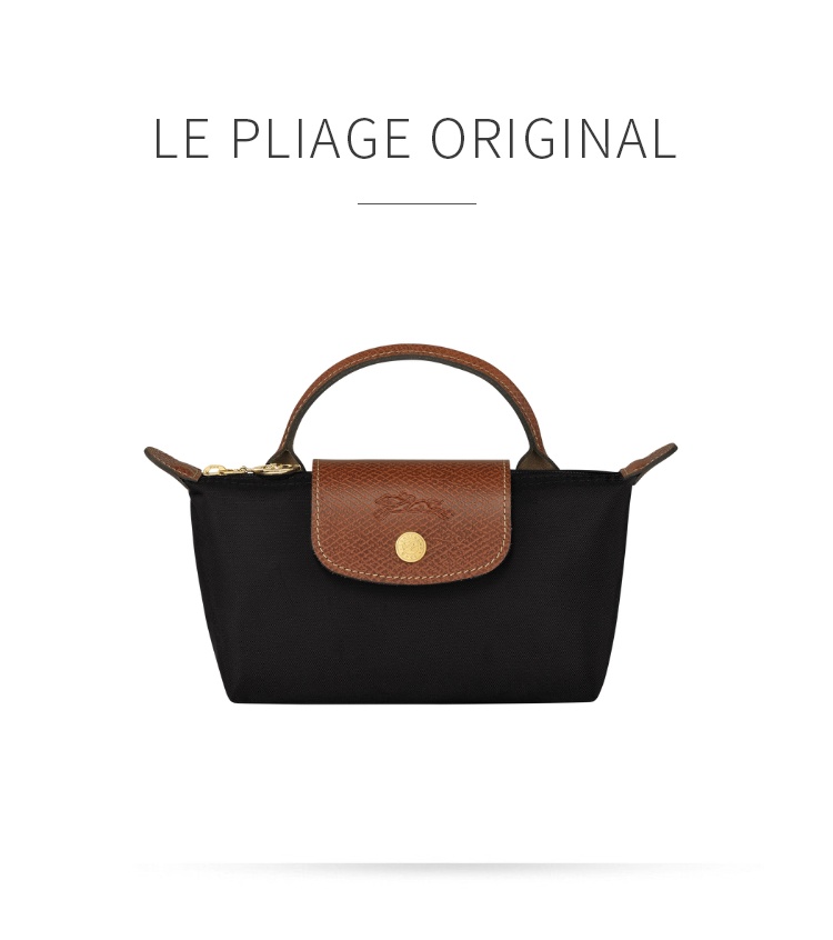 商品Longchamp|珑骧 LONGCHAMP LE PLIAGE ORIGINAL女士黑色手提小袋 34175089001,价格¥453,第3张图片详细描述