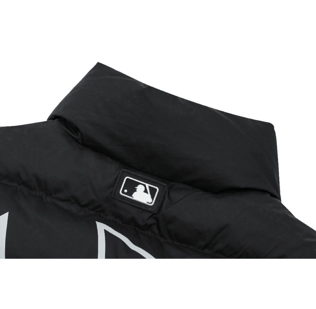 商品MLB|【享贝家】（国内现货-QD）MLB logo印花长袖拉链纯色立领羽绒服 男女同款 黑色 3ADJB0726-50BKS,价格¥682,第4张图片详细描述