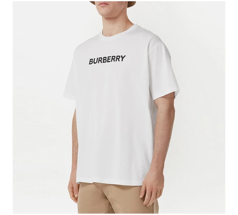 商品[国内直发] Burberry|BURBERRY 白色男士T恤 8055309,价格¥4004,第5张图片详细描述