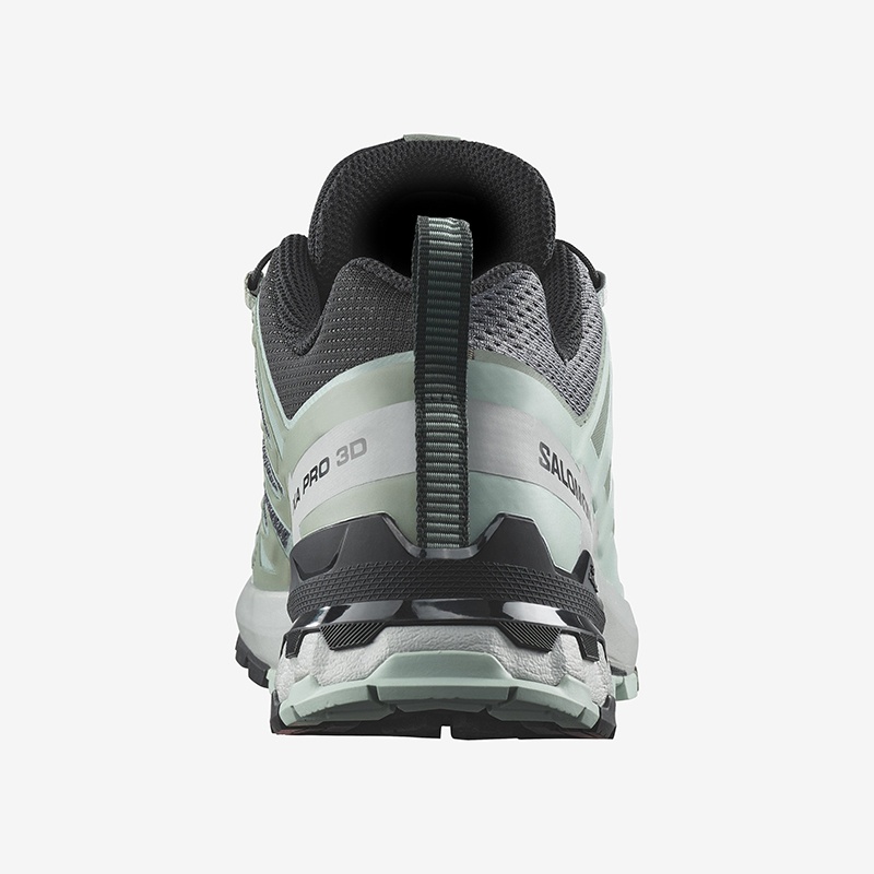 商品Salomon|SALOMON 24新款 XP3V系列女士灰色绿色纺织耐用越野跑鞋,价格¥1212,第3张图片详细描述