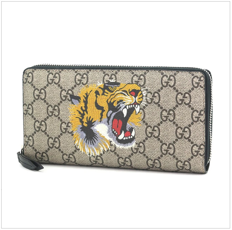 商品[国内直发] Gucci|GUCCI 古驰 男士虎头印花长款钱包 451273-K5Z1N-8666,价格¥3024,第14张图片详细描述