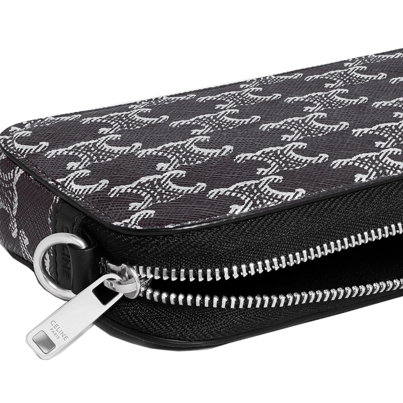 商品Celine|赛琳 23新款 男士黑色帆布配皮拉链开合单肩包,价格¥6555,第2张图片详细描述