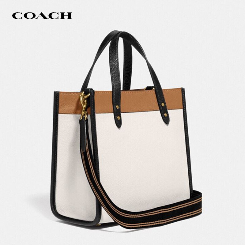 商品[国内直发] Coach|蔻驰女包COACH 奢侈品 Field系列女包专柜款包马车印花单肩斜挎手提包 拼色 C3865,价格¥790,第10张图片详细描述