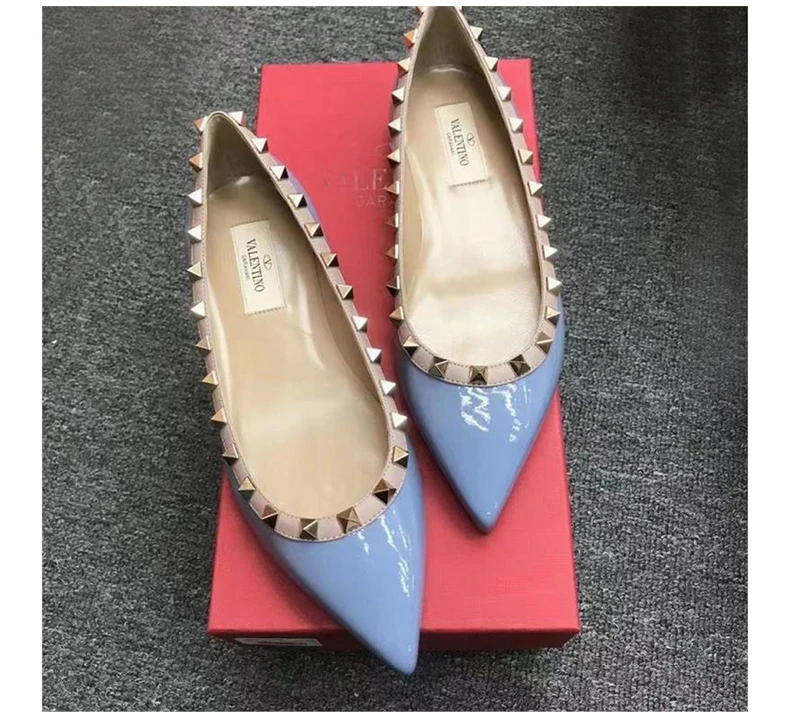商品Valentino|VALENTINO 女士蓝色芭蕾舞平底鞋 VW2S0403-VNW-LQ7,价格¥4374,第6张图片详细描述