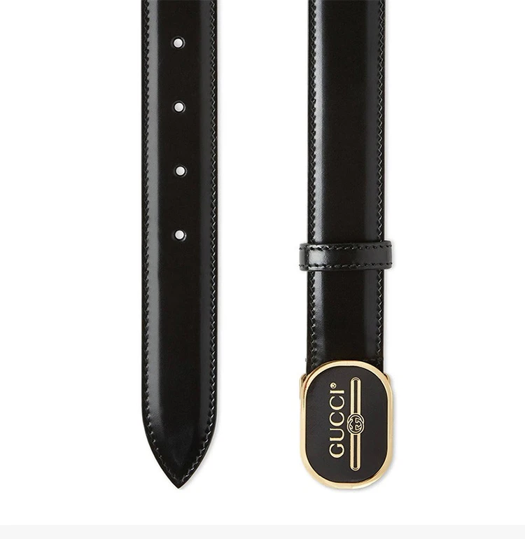 商品Gucci|GUCCI 黑色男士腰带 547754-0F7FG-1055,价格¥3251,第4张图片详细描述
