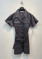 商品[国内直发] Dior|DIOR 拼色女士连衣裙 141R03A7110-5844,价格¥10388,第1张图片详细描述
