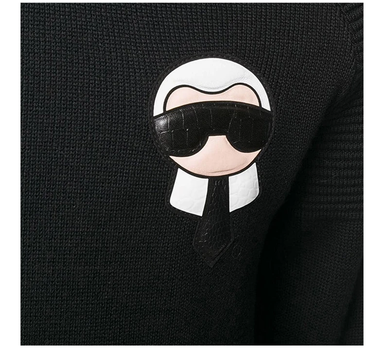 商品[国内直发] Fendi|FENDI 黑色男士针织衫/毛衣 FAE525-A52W-F0RWK,价格¥5417,第8张图片详细描述