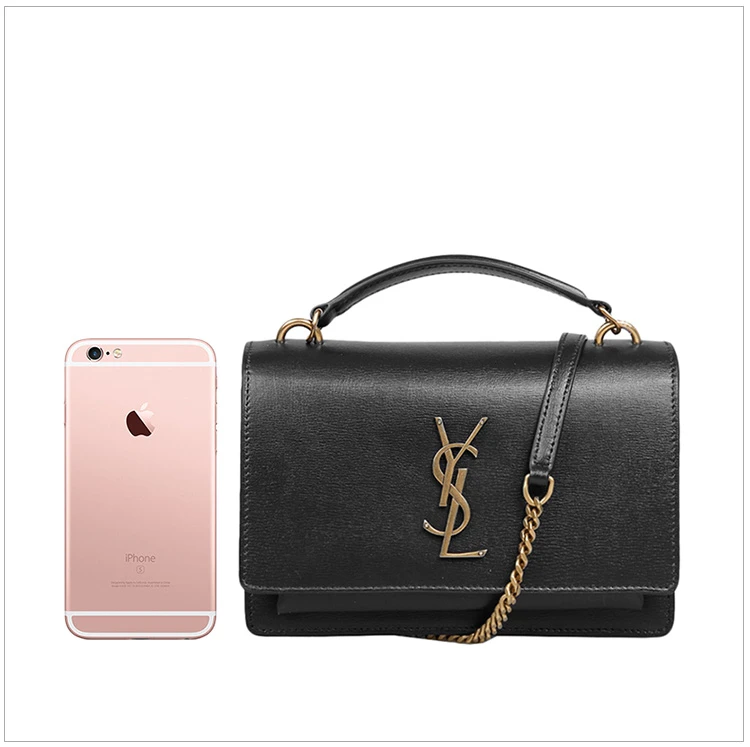 商品[国内直发] Yves Saint Laurent|YSL 圣罗兰 女士黑色牛皮单肩包斜挎包 533026-D422W-1000,价格¥11362,第8张图片详细描述