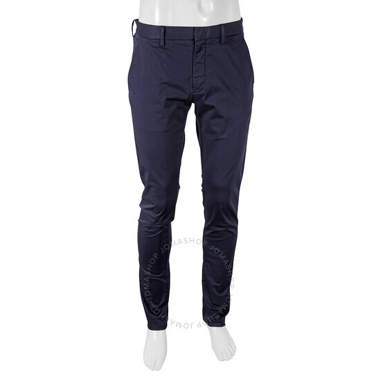 商品Zegna|ZEGNA 男士海军蓝色棉质休闲裤 VP108-ZZ357-B08,价格¥1277,第3张图片详细描述
