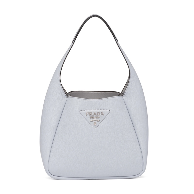 商品Prada|PRADA/普拉达 经典款 女士矢车菊蓝皮革饰有金属三角徽标单肩手提包1BC127_2DKV_F010I_V_OOM,价格¥19891,第5张图片详细描述