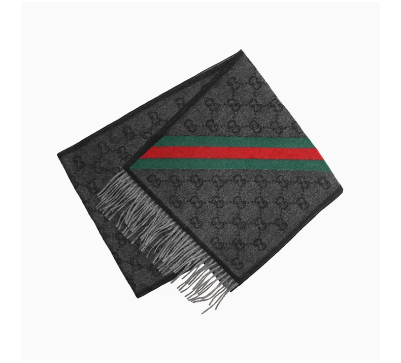 商品Gucci|GUCCI 深灰色中性围巾 570603-3G200-1466,价格¥1279,第3张图片详细描述