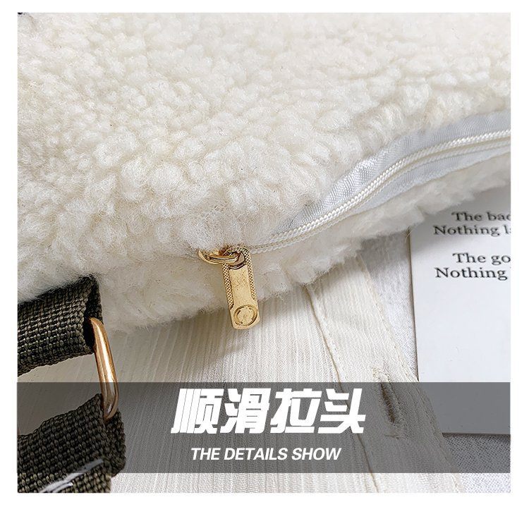 商品[国内直发] GLENVINTEN|格岚云顿云朵毛绒女包包可爱甜美淑女童趣单肩斜跨手机,价格¥74,第8张图片详细描述