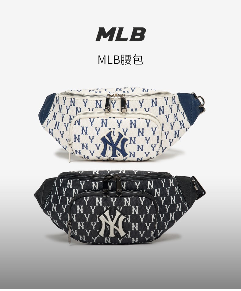 商品MLB|【享贝家】（国内现货）MLB 洋基队老花满印大logo子母包 男女同款 黑色 3AHSM012N-50BKS G-LY,价格¥364,第1张图片详细描述