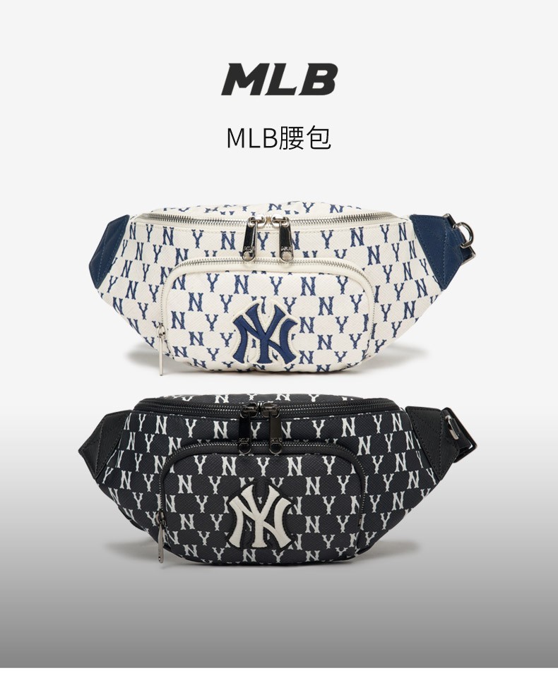 商品MLB|【享贝家】（国内现货）MLB 洋基队老花满印大logo子母包 男女同款 黑色 3AHSM012N-50BKS G-LY,价格¥371,第1张图片详细描述