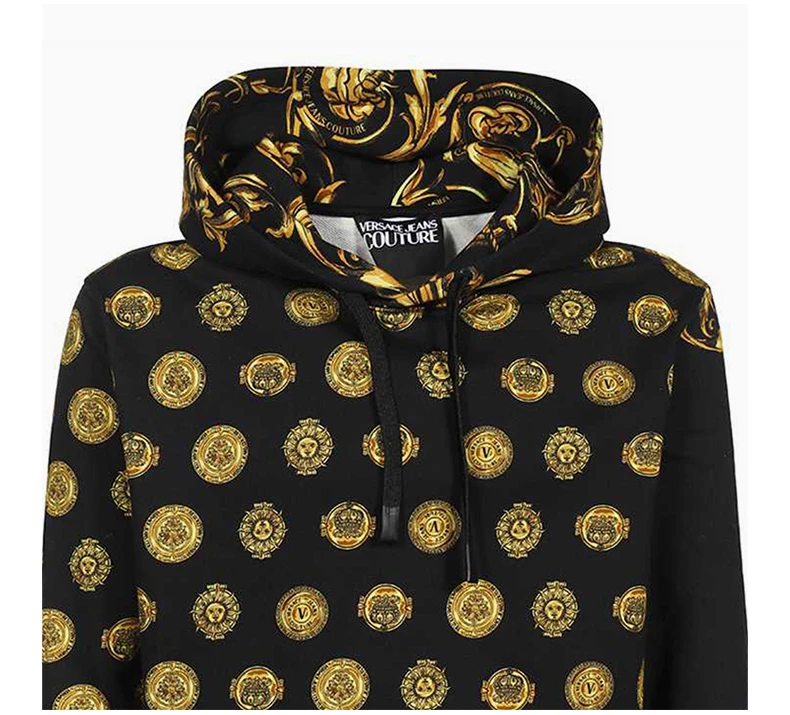 商品Versace|VERSACE JEANS COUTURE 黑色男士卫衣/帽衫 72GAI3H1-FS030-G89,价格¥2066,第7张图片详细描述