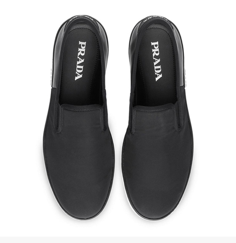商品Prada|Prada 普拉达 男士黑色平底便鞋 4D3443-3KU0-F0002,价格¥3323,第9张图片详细描述