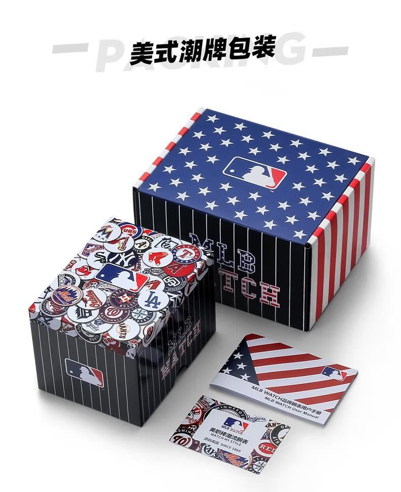 商品[国内直发] MLB|时尚潮流中性学生欧美腕表镂空硅胶情侣防水石英表MLB-TP609,价格¥392,第12张图片详细描述