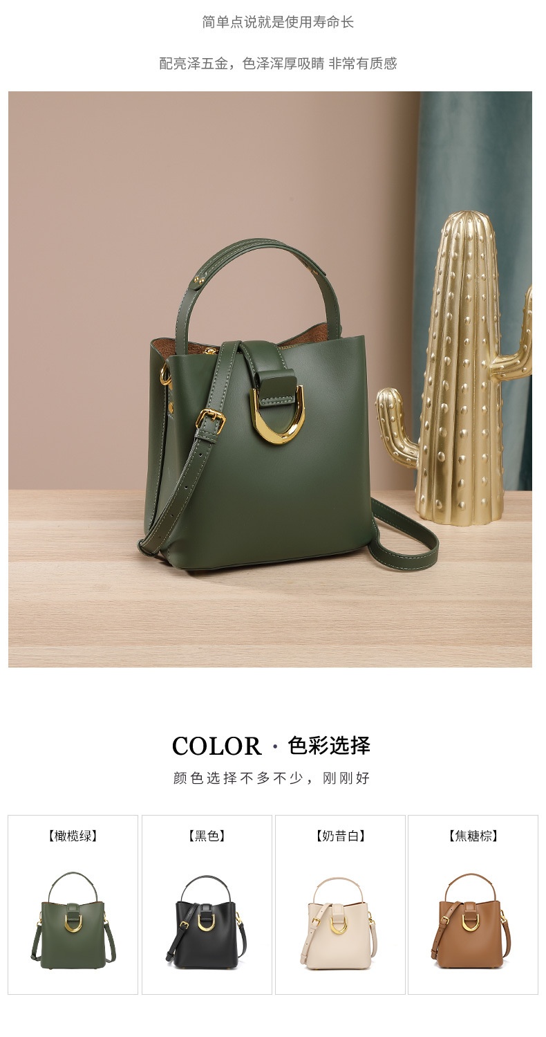 商品[国内直发] GLENVINTEN|格岚云顿水桶包2023新款时尚百搭大容量通勤手提单肩斜挎包,价格¥447,第4张图片详细描述