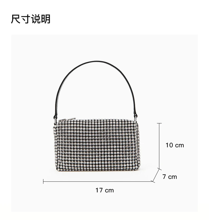 商品[国内直发] Alexander Wang|ALEXANDER WANG 银色女士单肩包 2019P0813J-100,价格¥4684,第3张图片详细描述