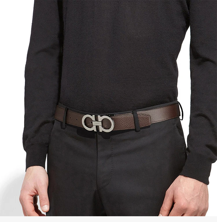 商品[国内直发] Salvatore Ferragamo|Salvatore Ferragamo 菲拉格慕 男士棕色牛皮腰带 67-9710-689134【包装随机，部分无包装盒】,价格¥2861,第10张图片详细描述